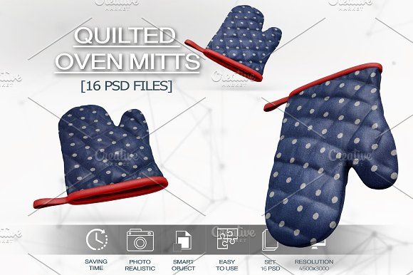 Download Quilted Oven Mitts Mockup | Personal presentation, Design ...