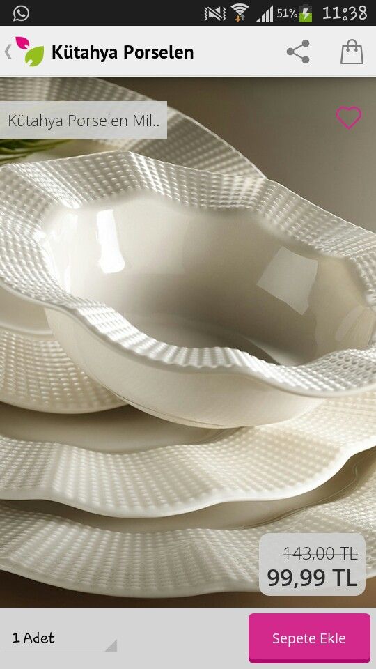 Kutahya Porselen Tableware Dinner Plate Sets Bowl