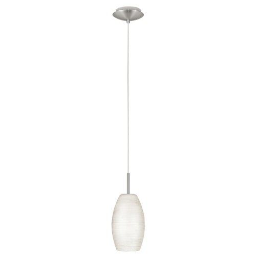 Eglo 88953a 1 Light Mini Pendant From The Batista Collection Matte Nickel Lighting Lights Ceiling - Frosted Glass Mini Pendant Lights