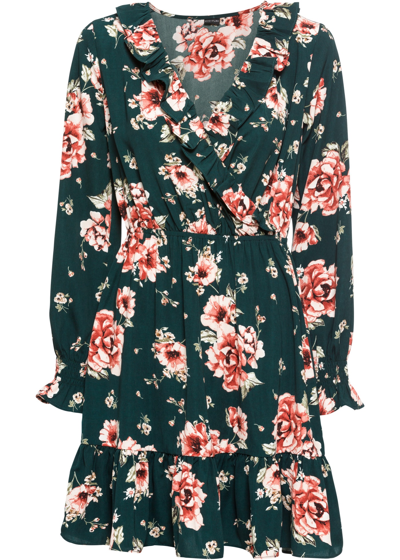 Geblümtes Kleid Langärmliges kleid, Kleid mit ärmel, Gestreifte tops