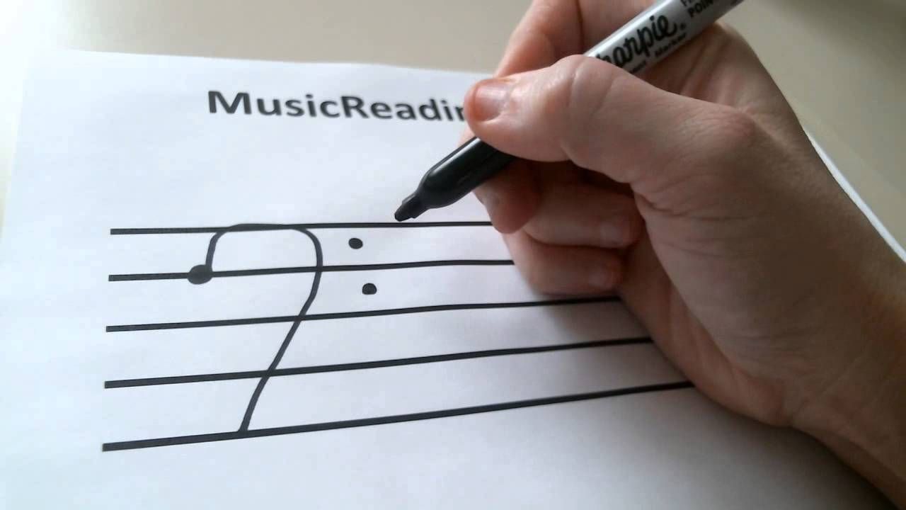 How To Draw A Bass Clef Sign | Step music, Clef, Reading music