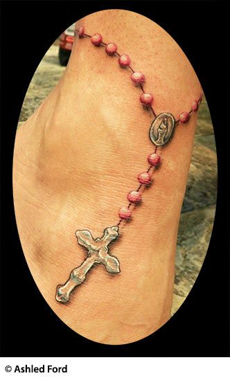 Christian Tattoos | Jesus, Rosary, Virgin Mary, Praying Hands, Devil Tattoo Designs #rosaryfoottattoos