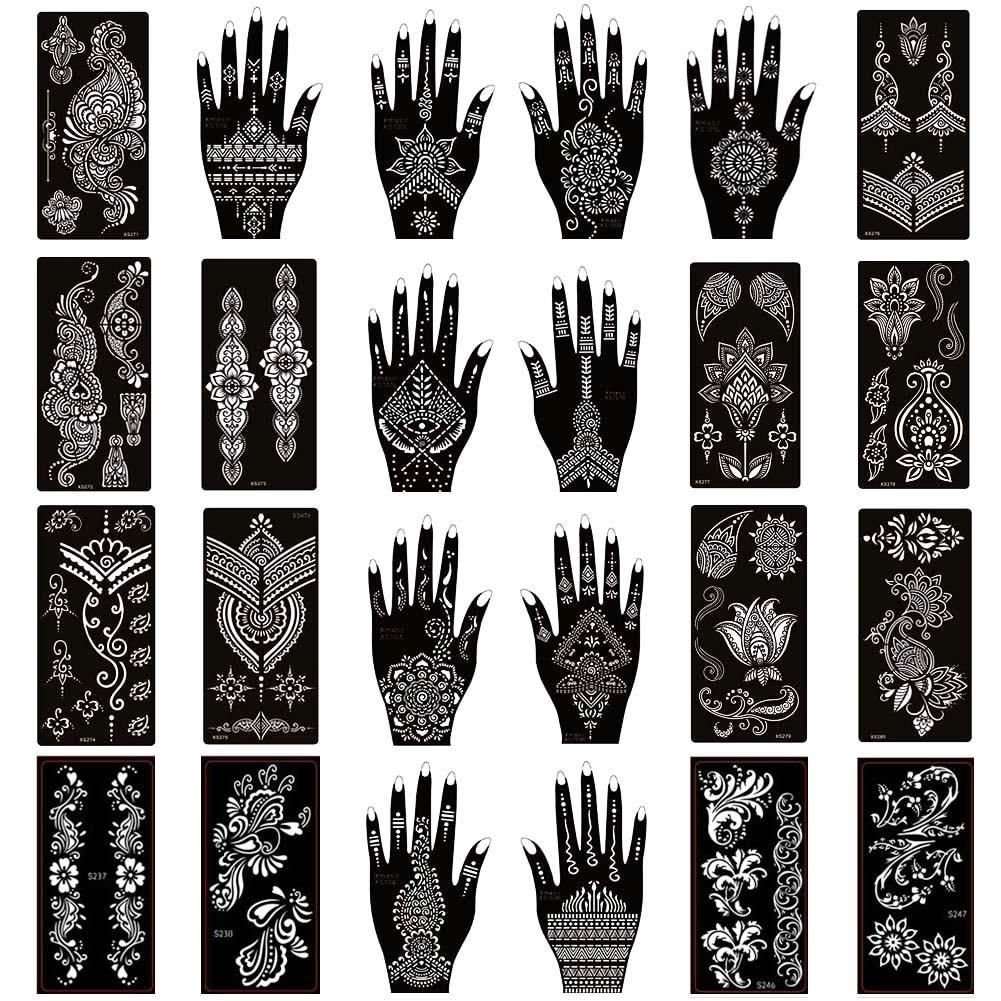 Brand Name: xmasirOrigin: CN(Origin)Number of Pieces: ComboNET WT: 150gModel Number: henna tattoo stencilType: Body PaintQuantity: 24 pcsIngredient: Plastic PVC stickersize: As picture showQuantity: 24pcs different DesignTemplate type: mehndi henna tattoo stencilItem type: template henna tattoo stencilProduct features: hot Sexy womenPasting position: body paint henna tattoo stencilNumber of uses: 1-3 timesMaterial: pvc henna tattoo stencilFeature 1: henna tattoo stencilingFeature 2: henna for bo Simple Mehendi Designs, Bridal Henna Designs, Mehndi Designs, Tattoo Designs, Henna Tattoo Stencils, Henna Tattoo Kit, Tattoo Kits, Air Brush Painting, Body Painting