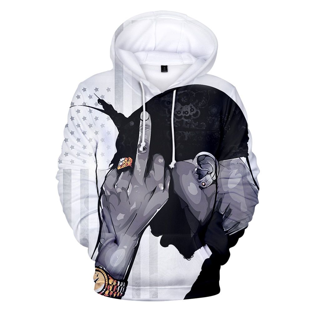 Hip Hop 2pac Rapper 3d Hoodies Printing Men Women Harajuku Outerwear Hooded Harajuku Hip Hop Kapsonlular