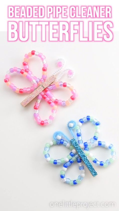 Beaded Pipe Cleaner Butterflies