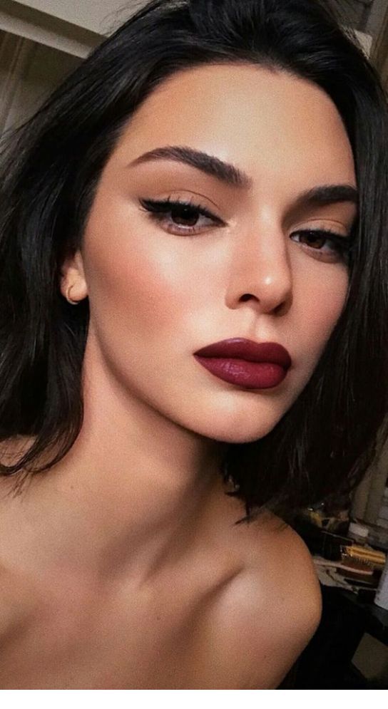 Burgundy Lip Krasota Volos Krasivyj Makiyazh Vidy Makiyazha