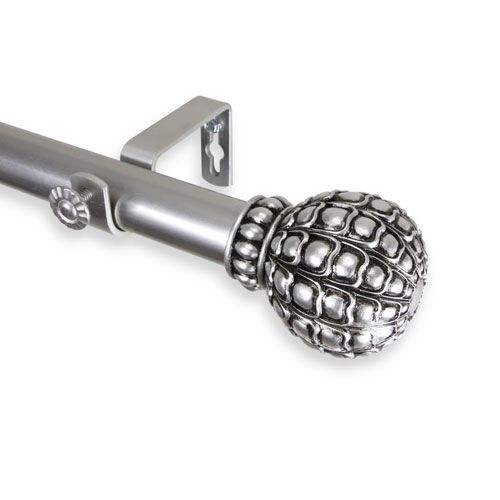 Regent Satin Nickel 160 240 Inch Curtain Rod Curtain Rods