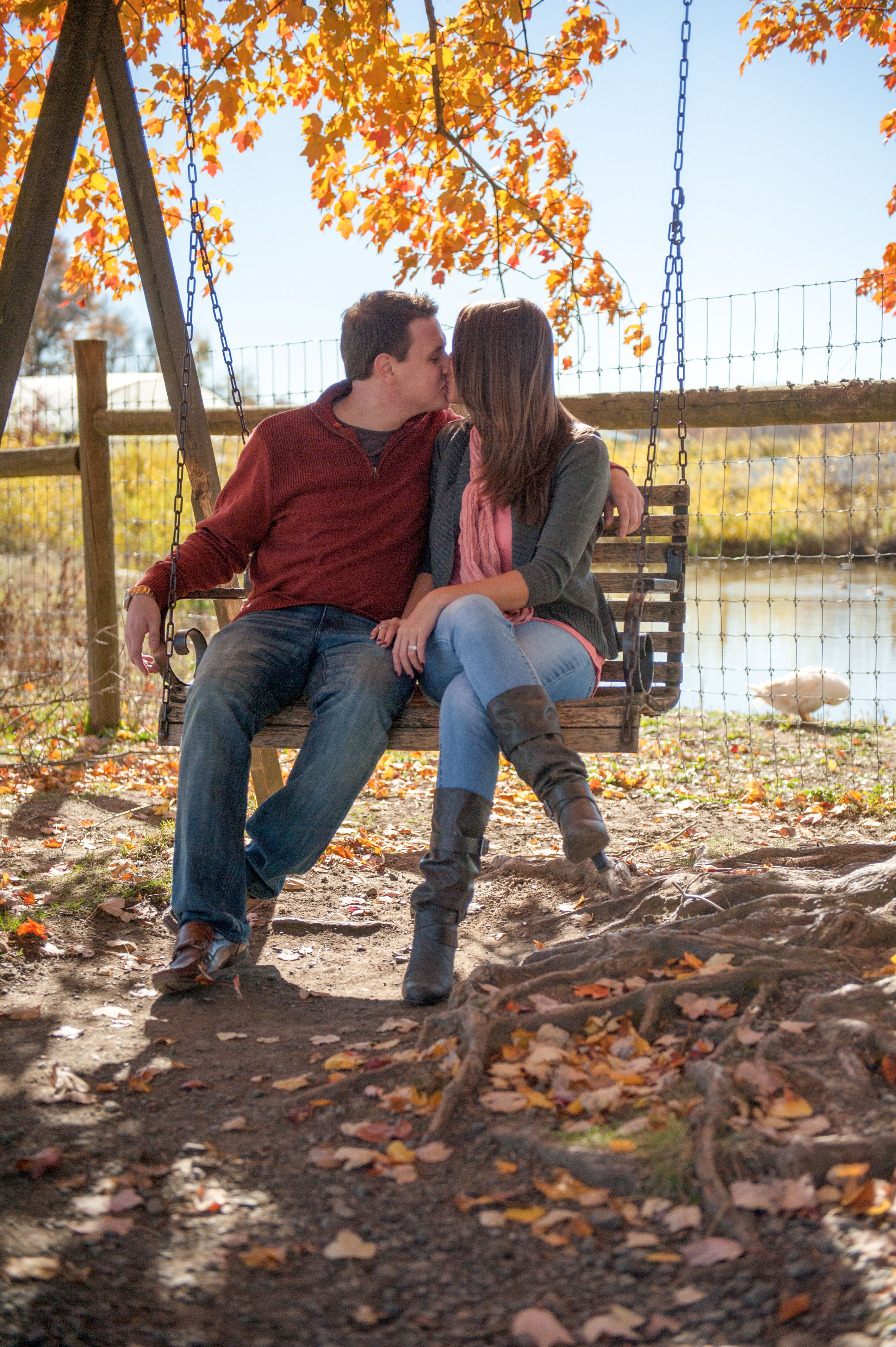 Fall engagement picture, Apple Orchard, Winery by Enchanted