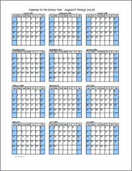 school year calendar printable