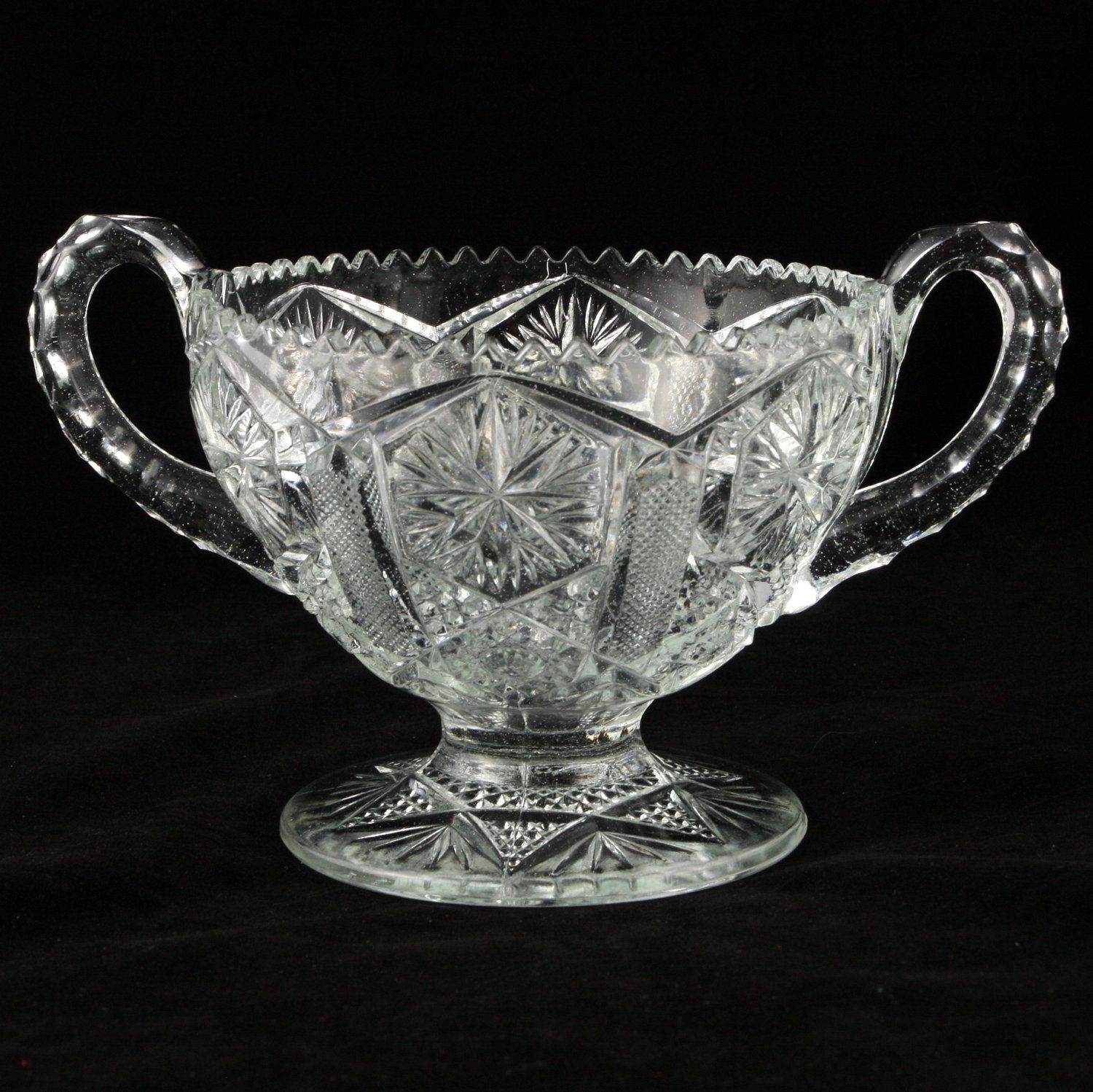 Antique EAPG Imperial Glass Star File EAPG Imperial Glass Compote, Star and
