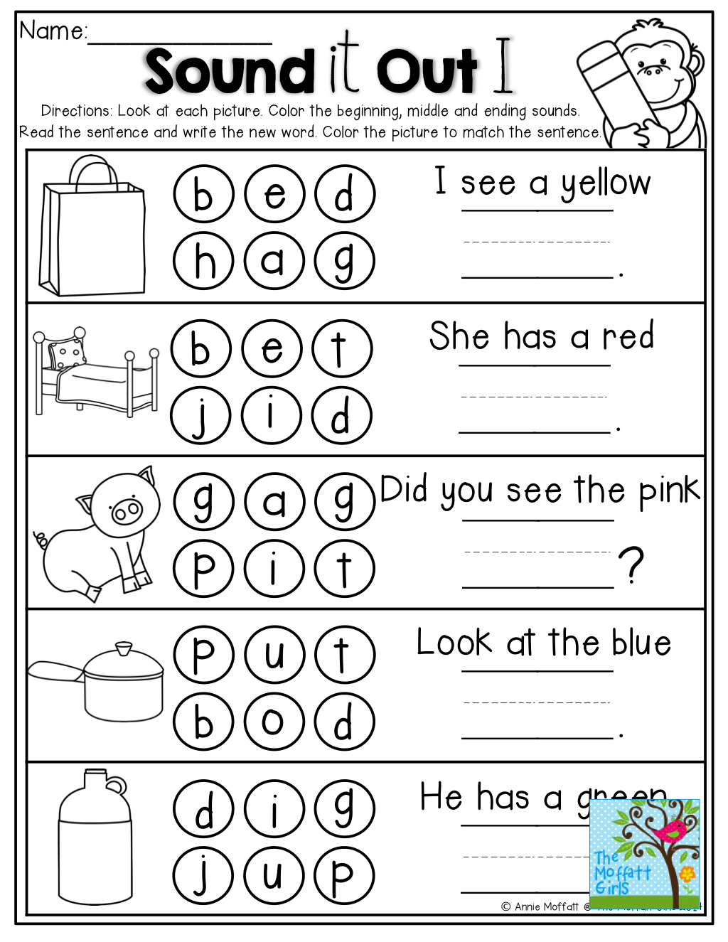 Sound It Out Beginning Middle And Ending Sounds Write And Read The 