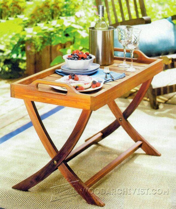 Folding Serving Tray Table Plans Outdoor Furniture And Folding Serving Tray Table Plans Outdoor Furniture And Projects Woodarchivist