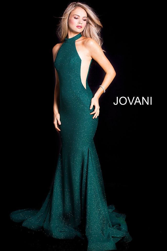 High Neck Mermaid Prom Dress