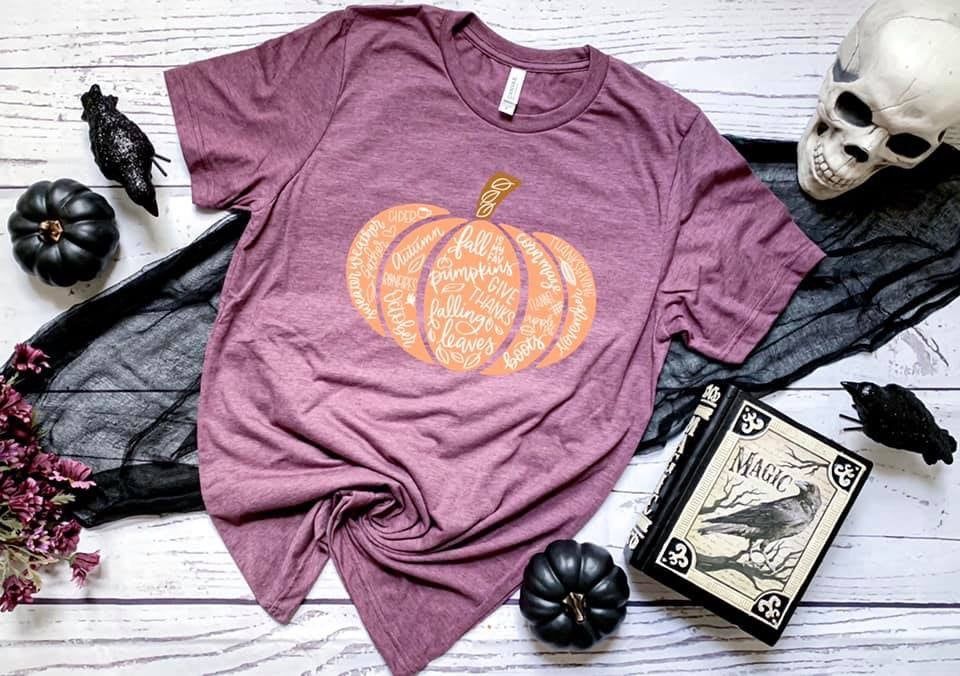 Halloween Distressed Orange Pumpkin T-shirt #hellofall