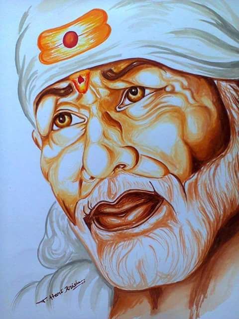51 Classic Sai baba pencil art images for Adult