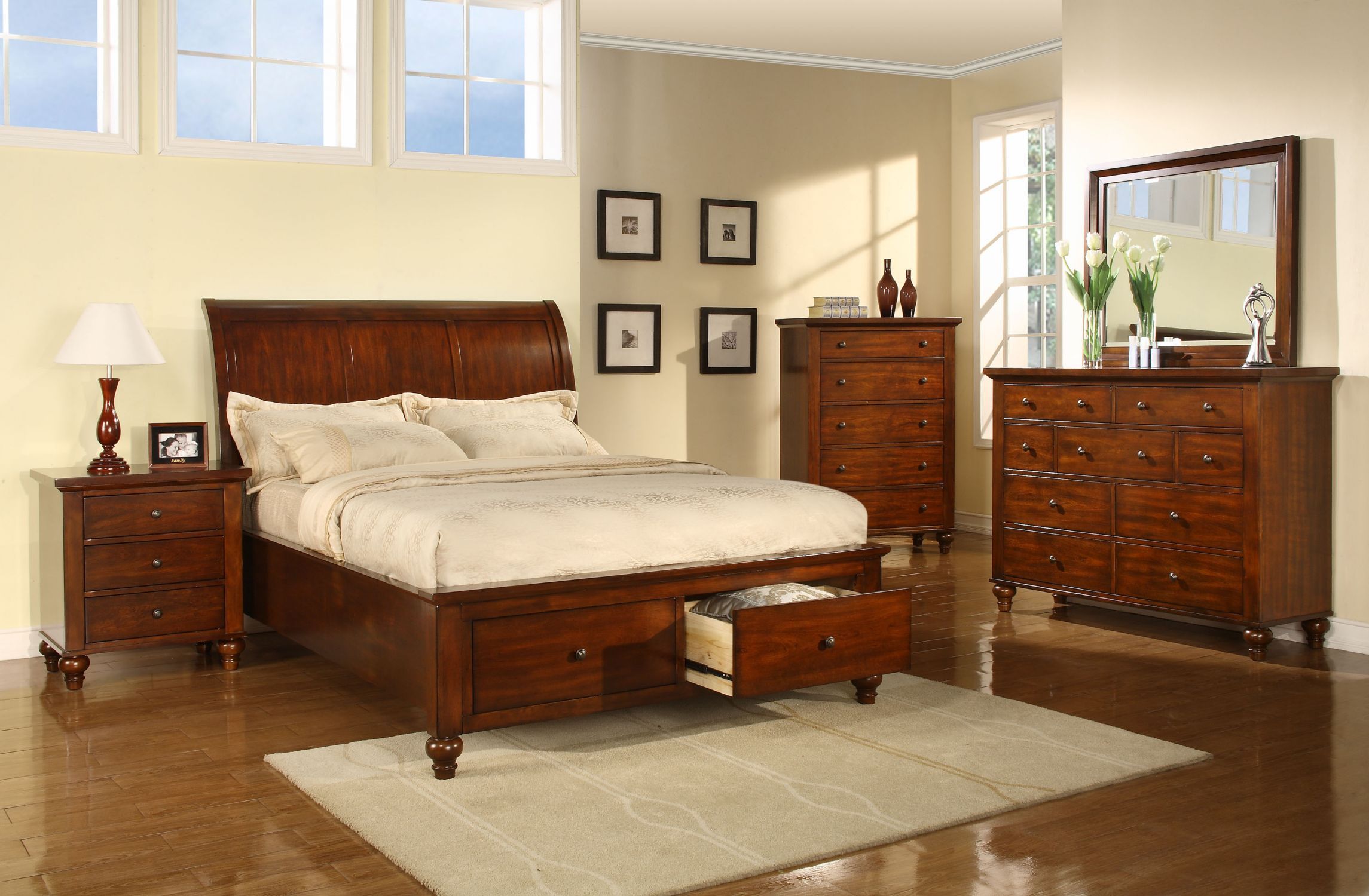 All Wood Bedroom Set FFO Home Bedroom sets queen