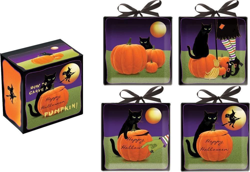 small ceramic halloween plates