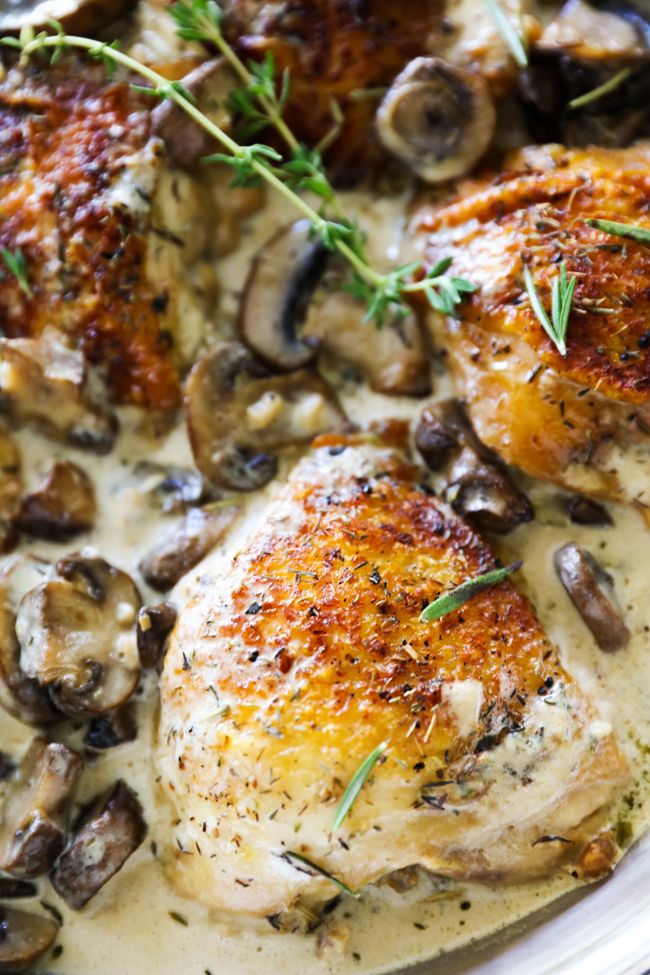 Creamy Garlic Herb Chicken - Chopped chicken recipes easy #chopped #chicken #recipes #easy Creamy Garlic Herb Chicken