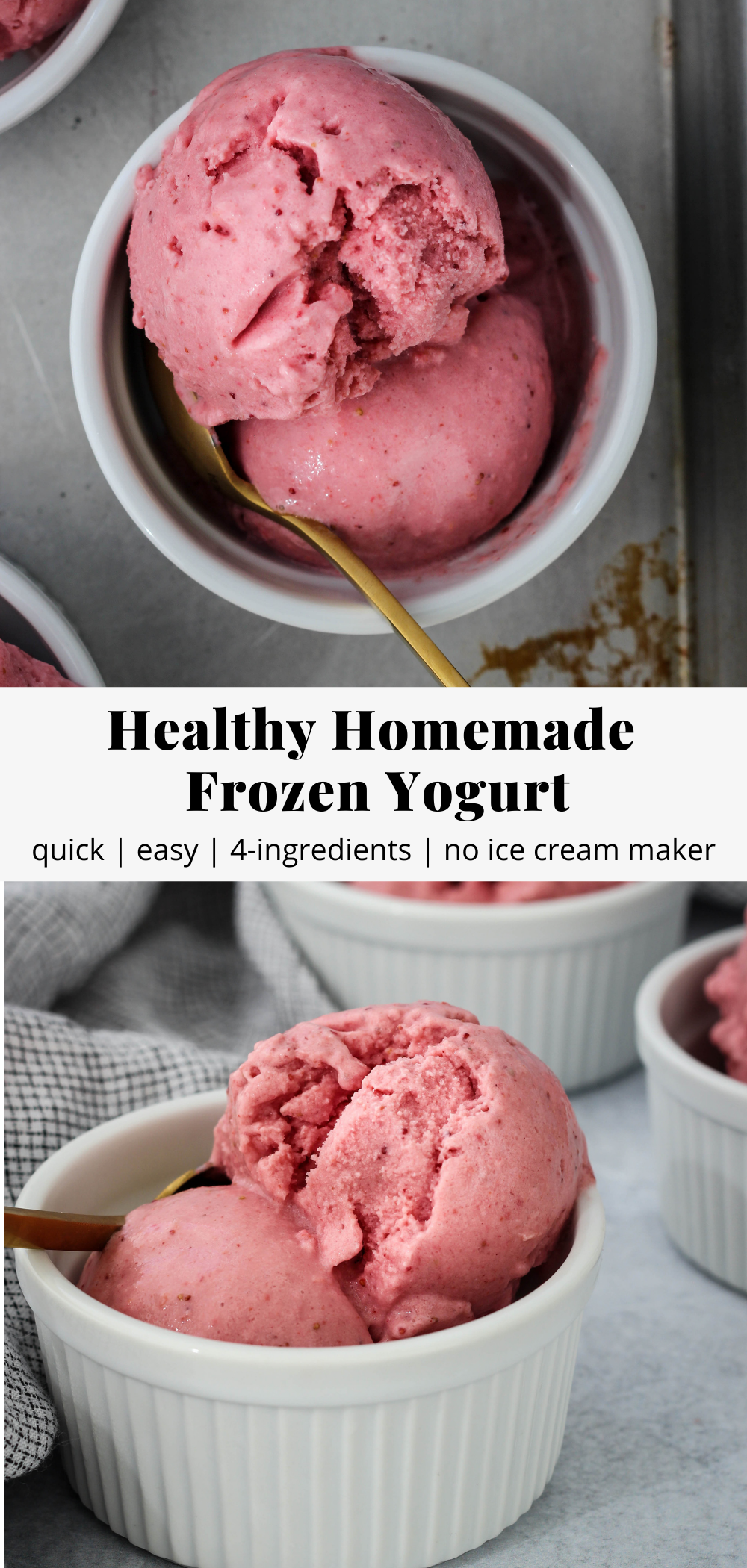 Healthy Homemade Greek Frozen Yogurt