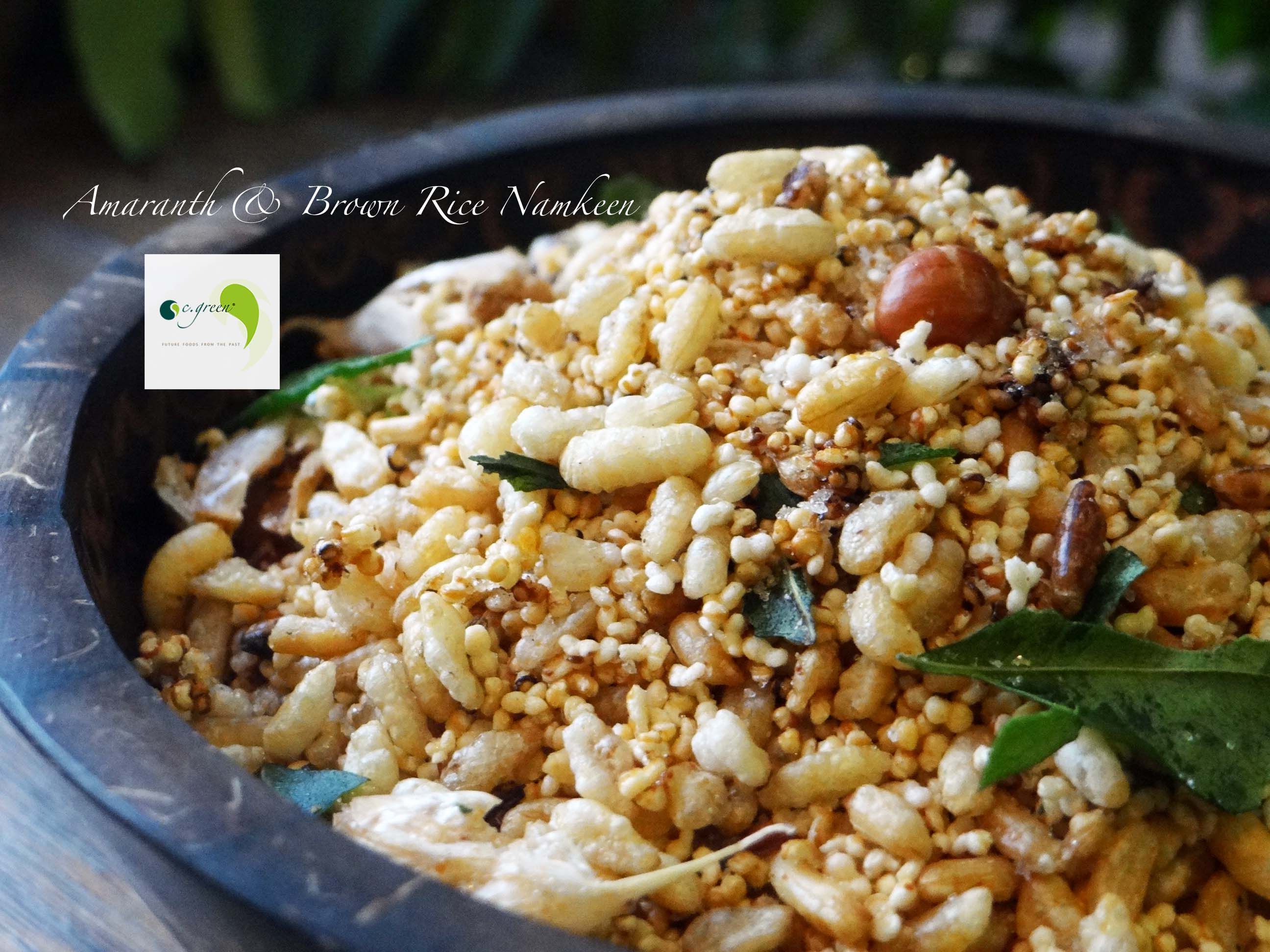 Namkeen Rice AMARANTH & BROWN RICE NAMKEEN (Gluten free) KEEPING IN LINE with our