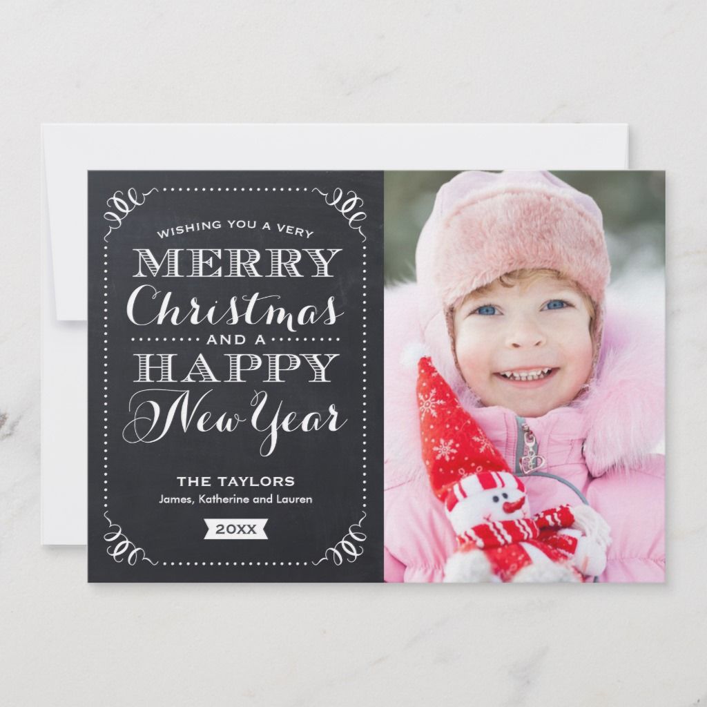 Very Merry Christmas Chalkboard Holiday Photo Card Zazzle Holiday very-merry-christmas-chalkboard-holiday-photo-card-zazzle-holiday
