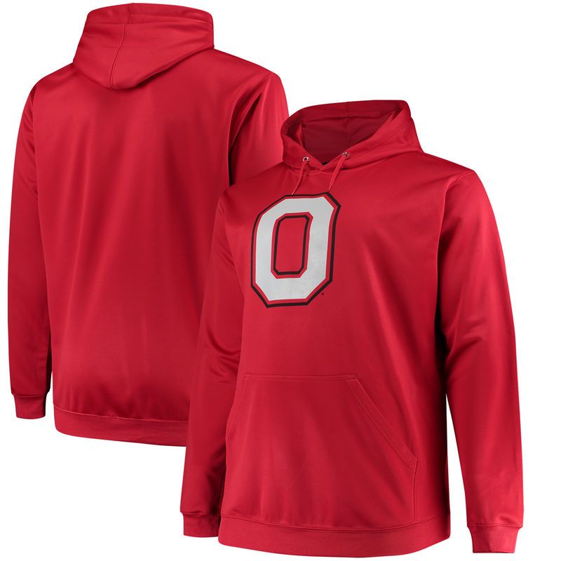 Ohio State Buckeyes Majestic Big & Tall Primary Logo Pullover Hoodie - Scarlet #ohiostatebuckeyes