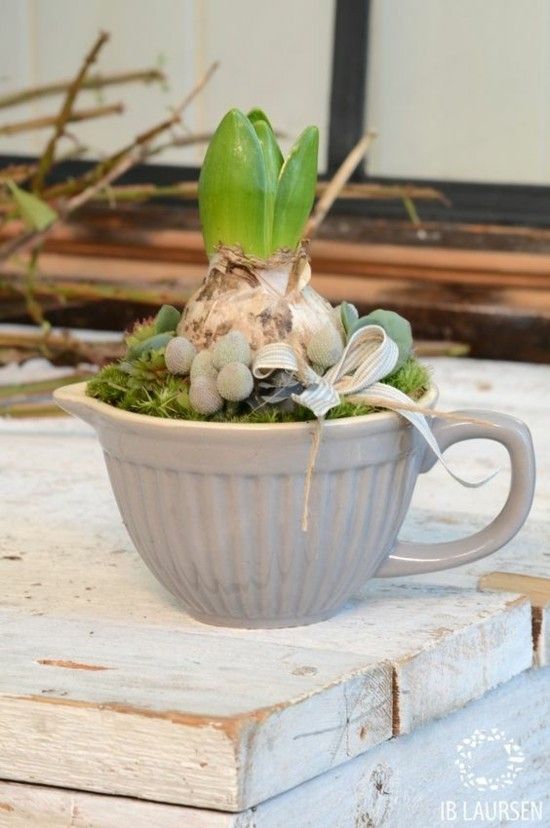 upcycling vintage ostern fensterbank deko