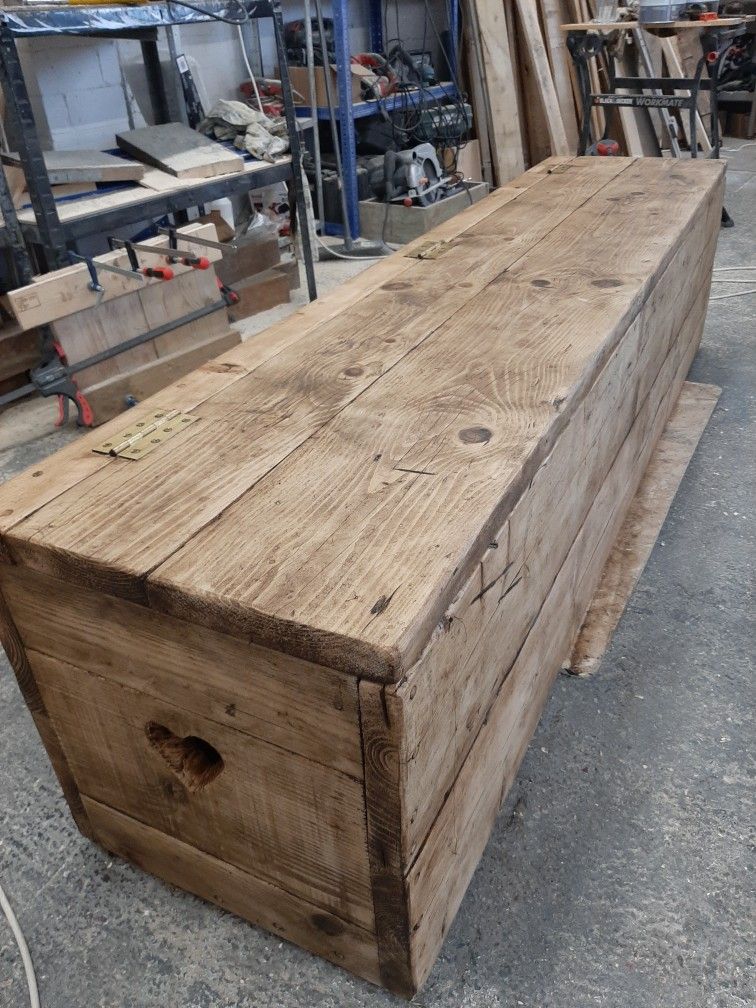 Wooden blanket box seat sale