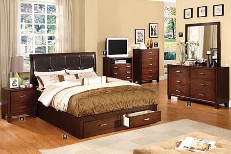 Cm7066 Q 5 Pc Enrico Iii Contemporary Style Storage Platform With A M B Furniture Design Bedroom Sets Wood Bed Platform 5 Pc Enrico Iii Contemporary Style Storage