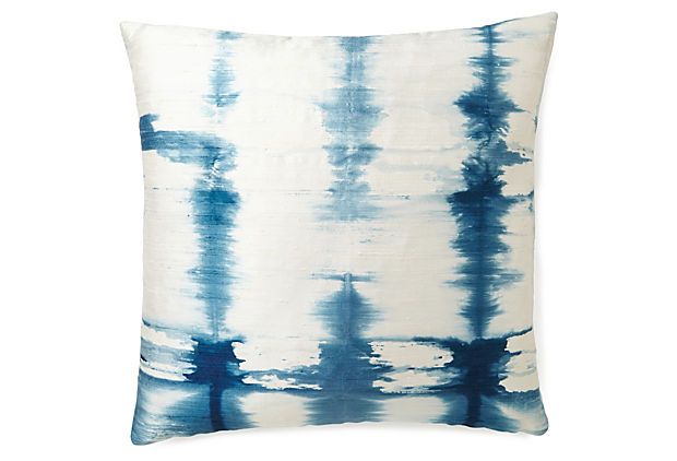 Shibori 20x20 Zig Zag Shibori Print Pillow Cover