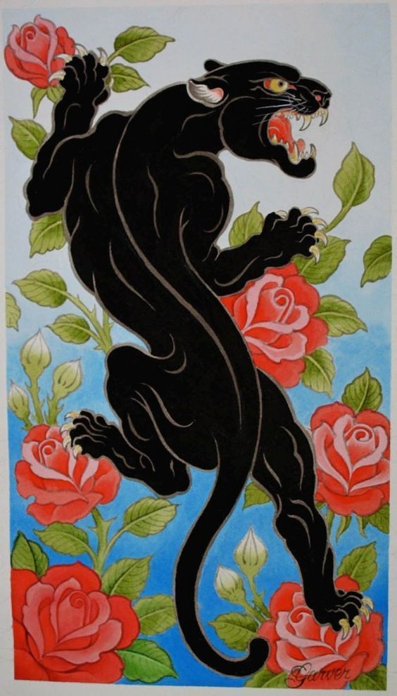 Image result for japanese panther tattoo