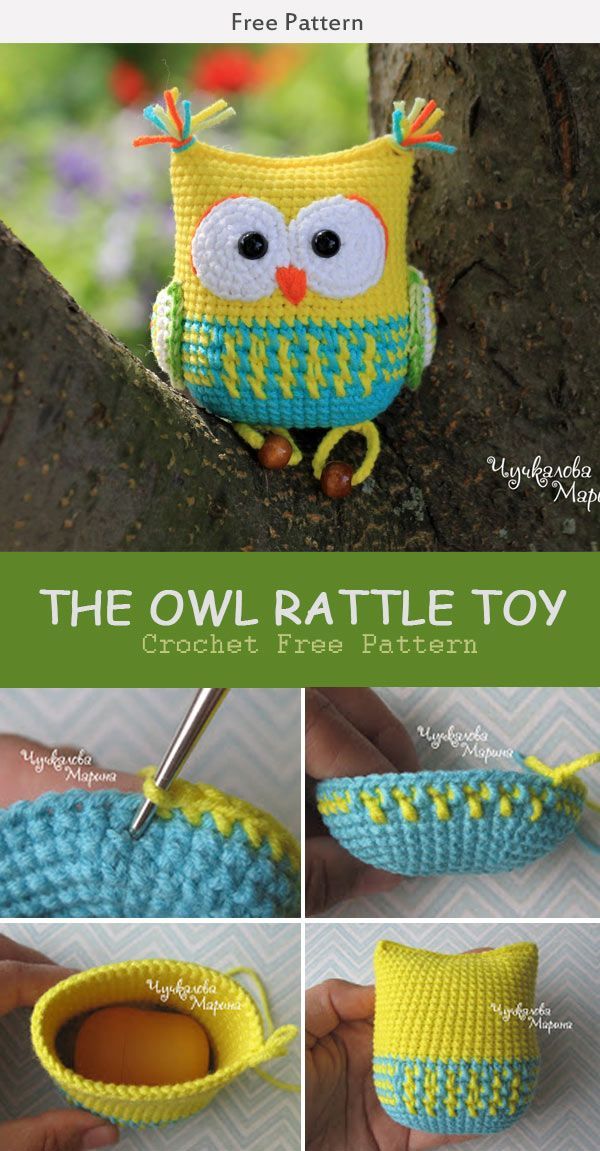 The Owl Rattle Toy Crochet Gratisanleitung für #Owl #crochetpattern #freepattern - #CROCHET #crochetpattern #freepattern #für #Gratisanleitung #Owl #Rattle #Toy #stuffedtoyspatterns