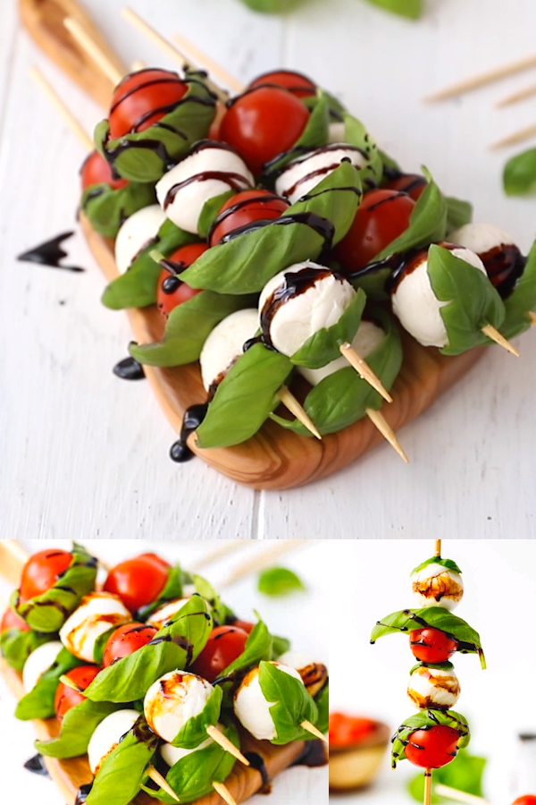 CAPRESE SKEWERS WITH BALSAMIC GLAZE