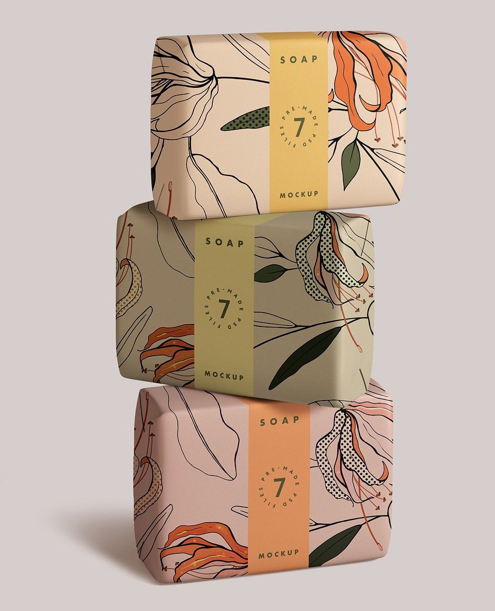 Download Soap Bar Mockup | Soap packaging design, Bar soap ...
