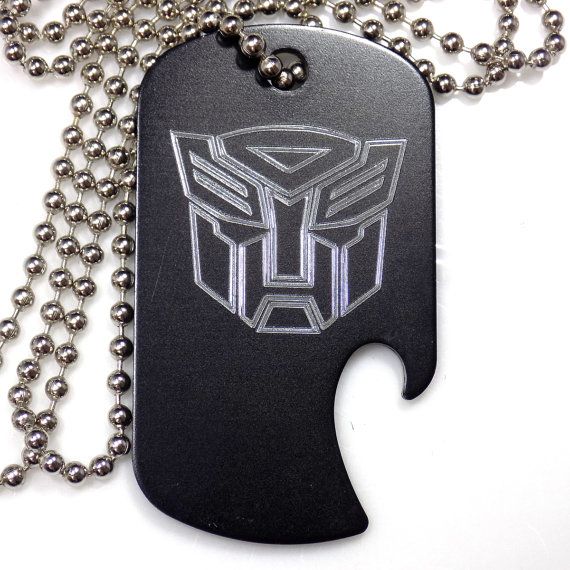 Autobot Black Pendant With 30" Chain Dog Tag Aluminum Bottle Opener EDG-0324 Autobot Black Pendant With 30" Chain Dog Tag Aluminum Bottle Opener EDG-0324