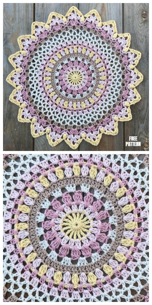 Sunset Mandala Free Crochet Pattern - DIY Magazine