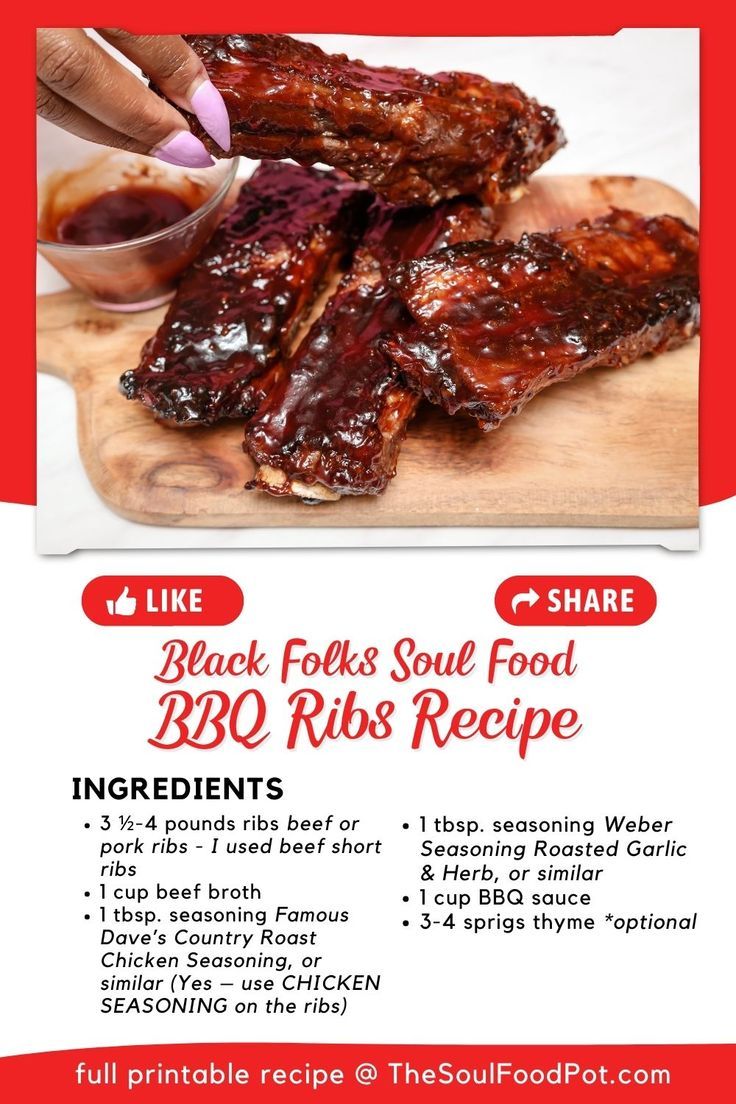 Black Folks Soul Food BBQ Ribs