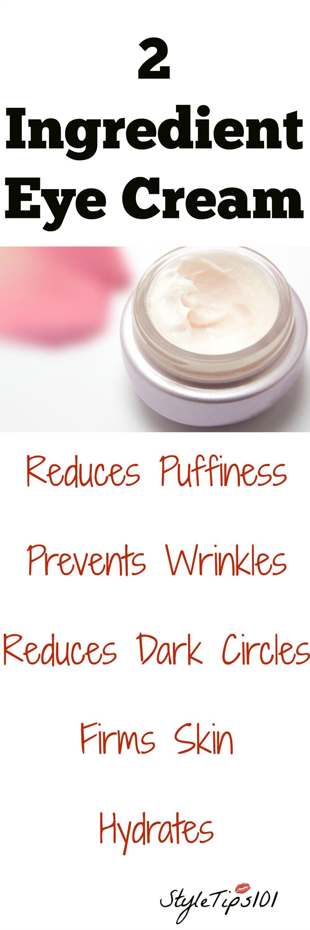Stop wasting your hard earned cash on expensive eye creams when you can easily make your own with just two simple ingredients! This DIY two ingredient eye cream works on all skin types and is best applied at night before bed. You can apply this eye cream around your eyes or to your entire face… Read More » Homemade Beauty Products, Homemade Skin Care, Diy Natural Products, Anti Aging Skin Products, Homemade Makeup, Diy Products, Health Coconut Oil, Coconut Oil Uses, Organic Coconut Oil