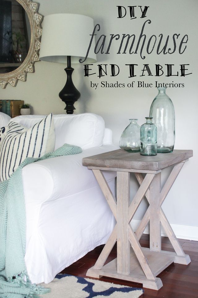 Farmhouse End Table - Shades of Blue Interiors