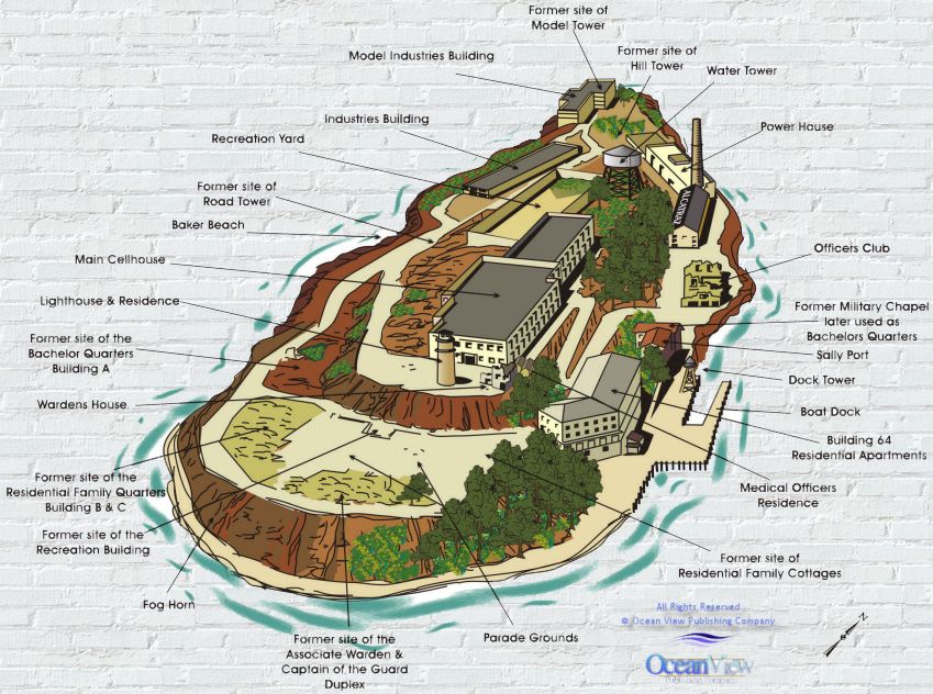 Alcatraz Island Exterior Diagram