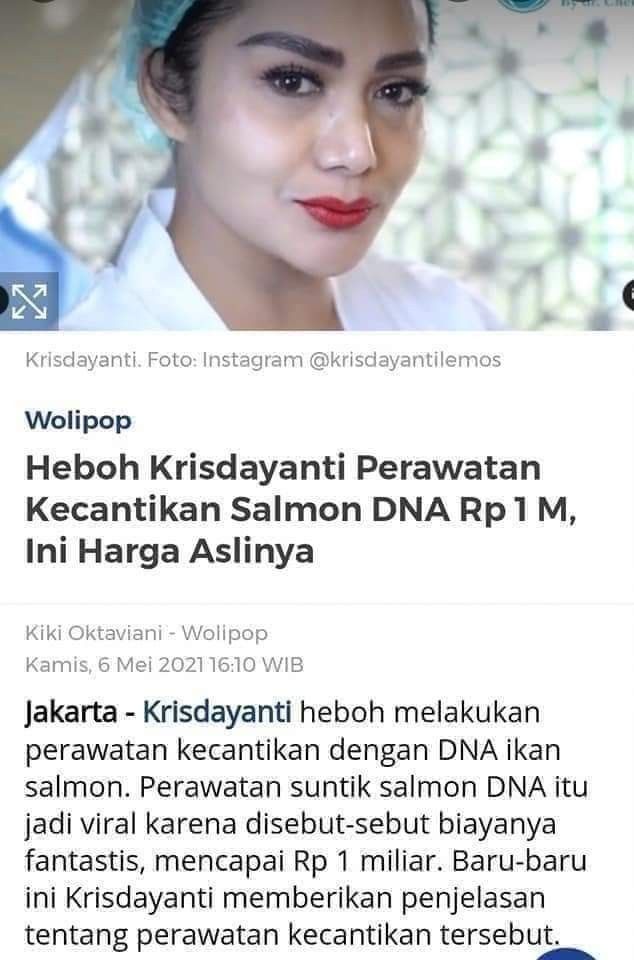 Heboh yaaa beritanya... Artis Krisdayanti suntik DNA Salmon hingga M1lyaran 😳😳 Aahh... Jadi makin semangat nii setiap hari minum HDL-SOP MCI yang punya kandungan DNA Salmon Peptide 🥰 Ternyata khasiatnya bagus banget buat kulit 😍👍 Cuuzzz auto b0r0ng mumpung pas lagi #joinmembermci #HDLSOP Dna, Salmon, Instagram, Atlantic Salmon, Gout, Trout