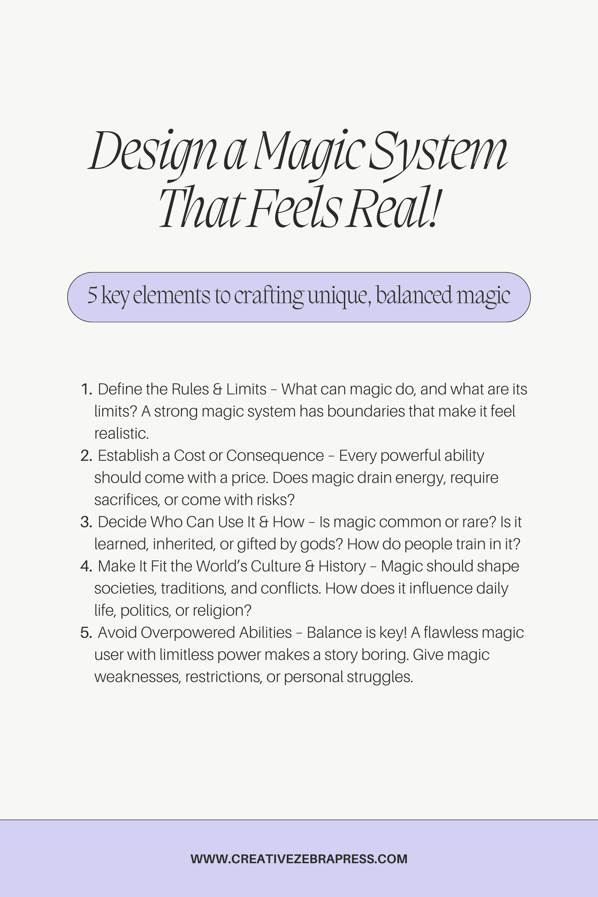 How to Create a Magic System That Feels Believable