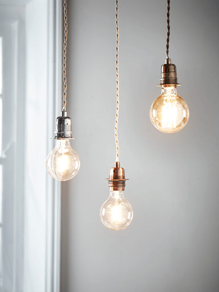 Edison Gold Switch Fabric Cord Pendant Light Chandelier Edison Gold Switch Fabric Cord Pendant Light Chandelier