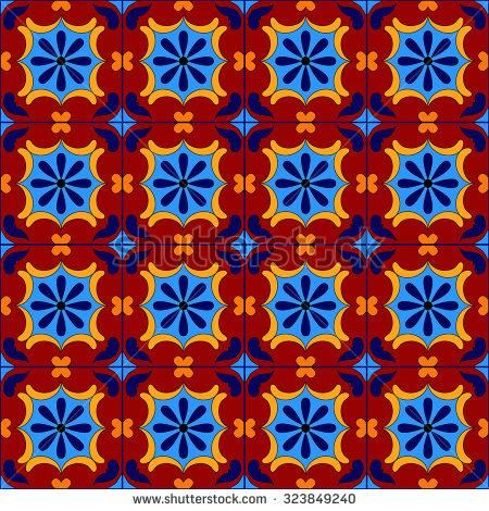 Stock Images similar to ID 119864665 - mexican flower talavera ... Mexican Flowers, Style Tile, Vector Design, Royalty Free Stock Photos, Stock Images, Quilts, Piecings, Illustration, Kitchen Ideas