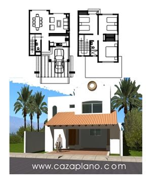 Fachadas de casas con teja de dos plantas