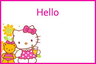 Free Printable Hello Kitty Theme Name Tags Cute Templates