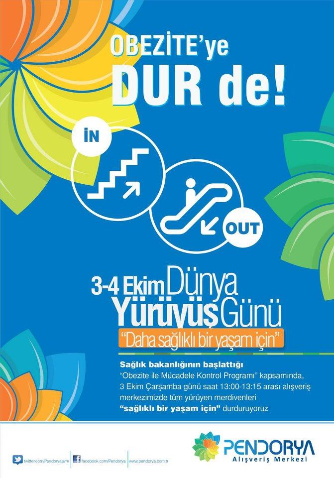 Pendorya Avm Obezite Ile Mucadele Kontrol Programi Kapsaminda 3 Ekim 2012 De Yuruyen Merdivenlerini Durduruyor Ekim Merdivenler Saglikli