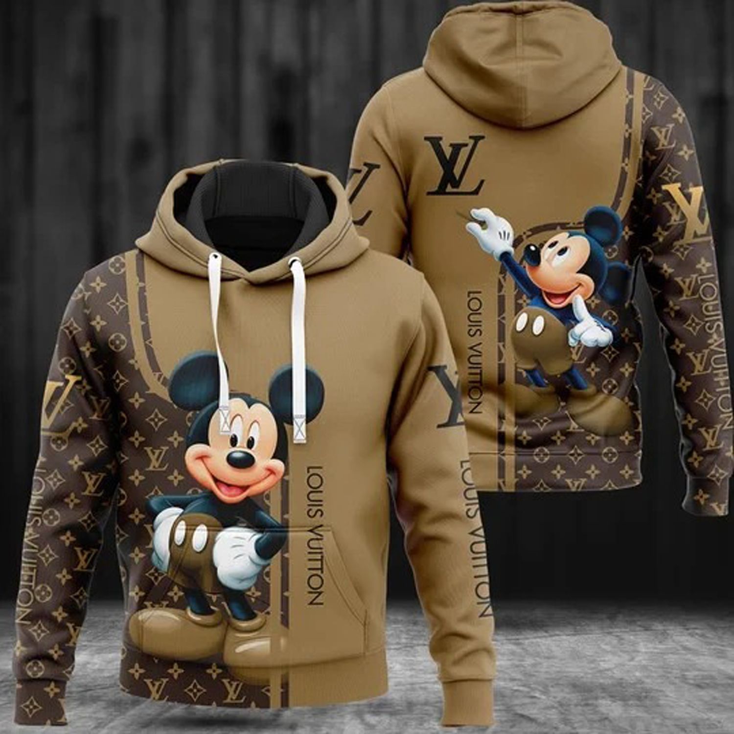 Louis Vuitton Mickey Mouse Unisex Hoodie Hot 2023 For Men Women Lv Luxury Clothing Clothes Di