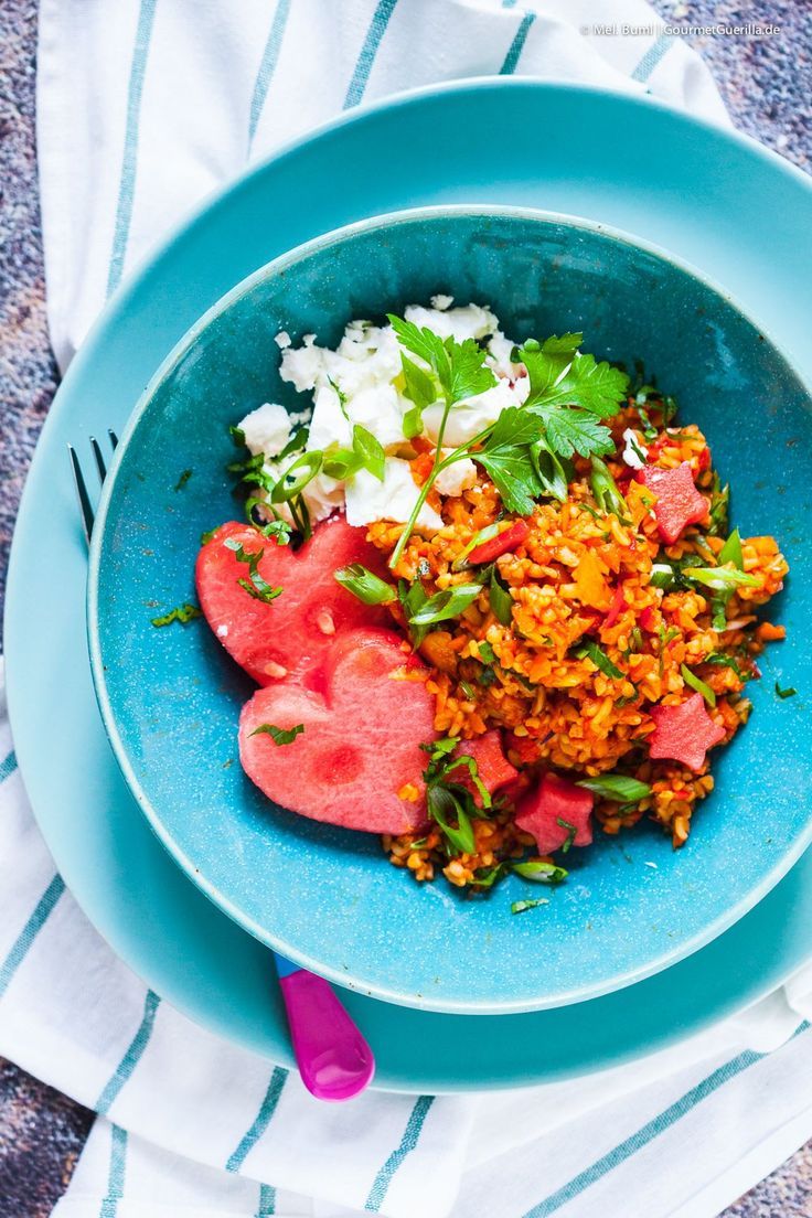 Fixer Bulgur- Gemüse- Salat mit Melone und Feta. Ein Sommeressen für die ganze Familie. | GourmetGuerilla´s Foxy Food