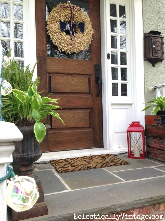 My Summer Home Tour Porch decorating Wooden front doors
